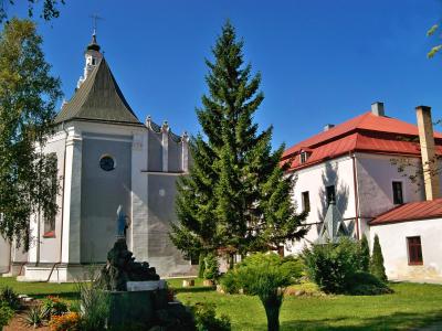 Двор за костелом Успения Девы Марии в Летичеве