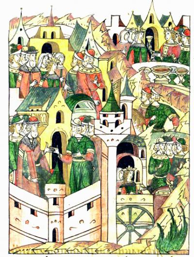 Средневековый рисунок свадьбы князя Любарта