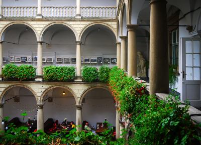Озеленений Італійський дворик у палаці Корнякта