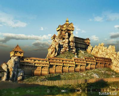 3D модель крепости Тустань