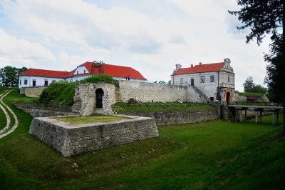 Вигляд Збаразького замку з боку одного з бастіонів